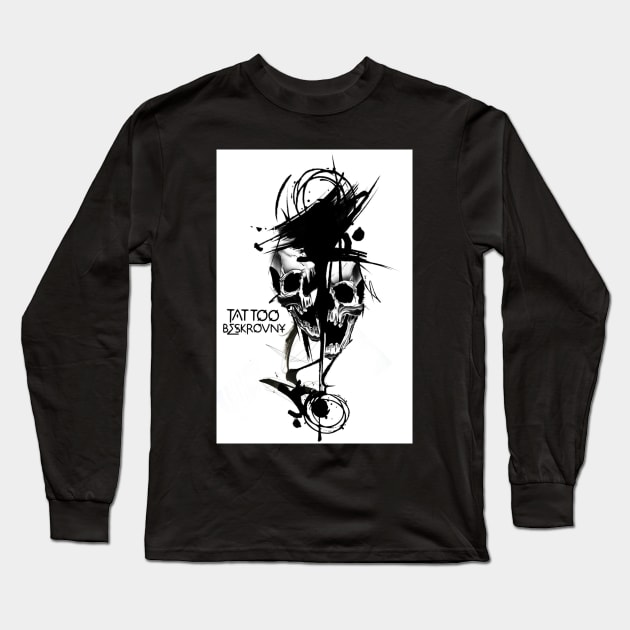 Two skulls Long Sleeve T-Shirt by BSKR